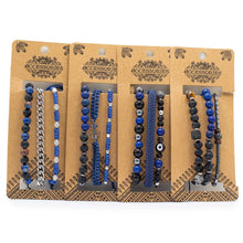 Mens Premium Bracelet Sets - Medium Blue Collection