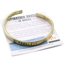 Brass Inspirational Message Bracelet