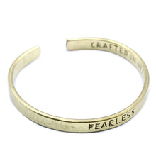 Brass Inspirational Message Bracelet