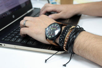 Men's Green & Natural Bracelet Set