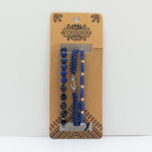 Mens Premium Bracelet Sets - Medium Blue Collection
