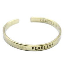 Brass Inspirational Message Bracelet
