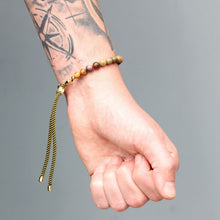 18K Gold Plated Tiger Eye Black String Bracelet