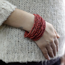 Multi-Bead Bangle with Wooden Clasp - Assorted Colours