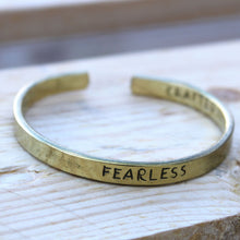 Brass Inspirational Message Bracelet
