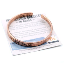 Copper Inspirational Message Bracelet