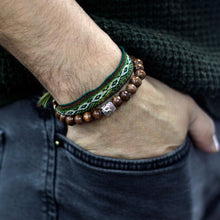 Brown Beads & Buddha Bangle