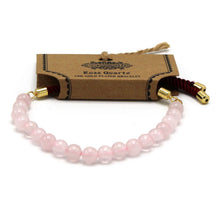 18K Gold Plated Rose Quartz Bordeaux String Bracelet