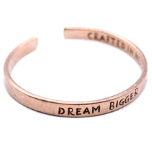 Copper Inspirational Message Bracelet