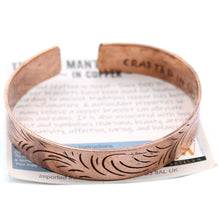 Wide Copper Tibetan Tribal Swirl Bracelet