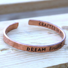 Copper Inspirational Message Bracelet