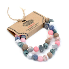 Set of 2 Gemstone Friendship Bracelets - Harmony - Rainbow Gemstones