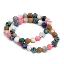 Set of 2 Gemstone Friendship Bracelets - Harmony - Rainbow Gemstones