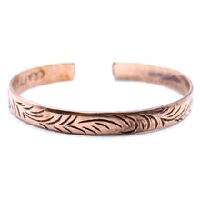 Slim Copper Tibetan Tribal Swirl Bracelet