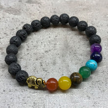 Elephant Chakra Lava Stone Bracelet