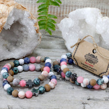 Set of 2 Gemstone Friendship Bracelets - Harmony - Rainbow Gemstones
