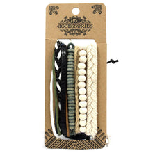 Men's Green & Natural Bracelet Set