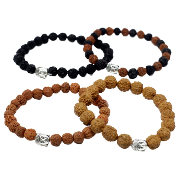 Assorted Rudraksha Buddha Bangles