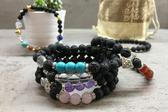 Elephant Chakra Lava Stone Bracelet