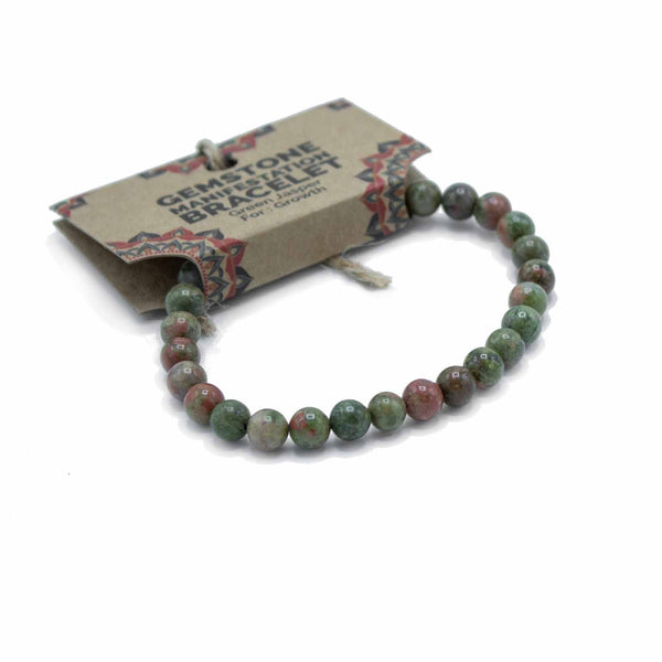 Green Jasper Manifestation Bracelet - Growth