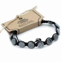 Magnetic Hematite Shamballa Bracelet - Round Flats