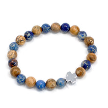Set of 2 Gemstone Friendship Bracelets - Support - Sodalite & Picture Stone