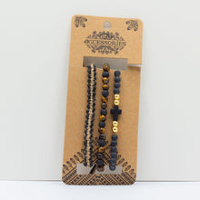 Mens Premium Bracelet Sets - Black & Tan Collection
