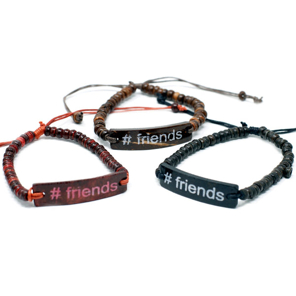 Coco Slogan Bracelet - #Friends