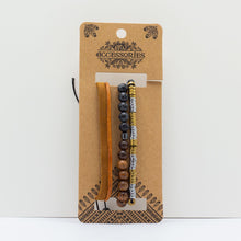 Mens Premium Bracelet Sets - Black & Tan Collection
