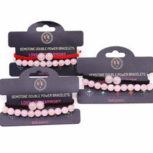 Rose Quartz Gemstone Double Power Bracelet
