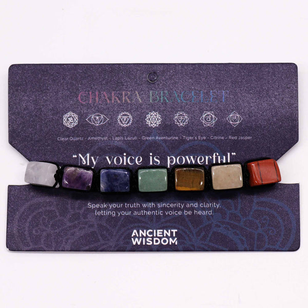 Chakra String Bracelet with Tumble Stones