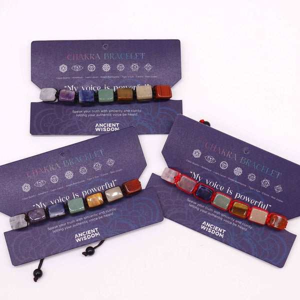 Chakra String Bracelet with Tumble Stones