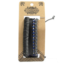 Men's Black & Macho Bracelet Set