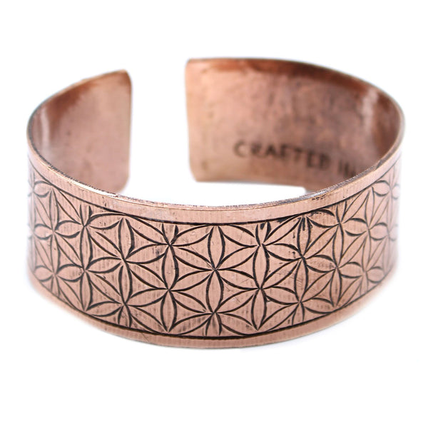 Copper Tibetan Flower of Life Bracelet