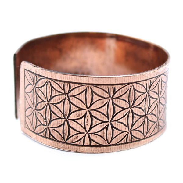 Copper Tibetan Flower of Life Bracelet