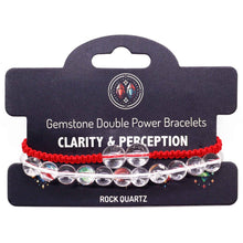 Rock Quartz Gemstone Double Power Bracelet