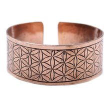 Copper Tibetan Flower of Life Bracelet