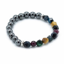 Faceted Magnetic Rainbow Gemstone Bracelet
