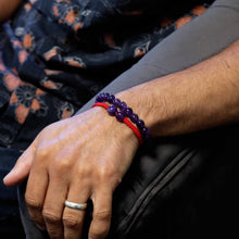 Amethyst Gemstone Double Power Bracelet