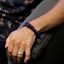 Amethyst Gemstone Double Power Bracelet