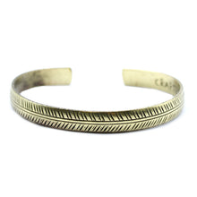 Slim Brass Tibetan Tribal Leaf Bracelet