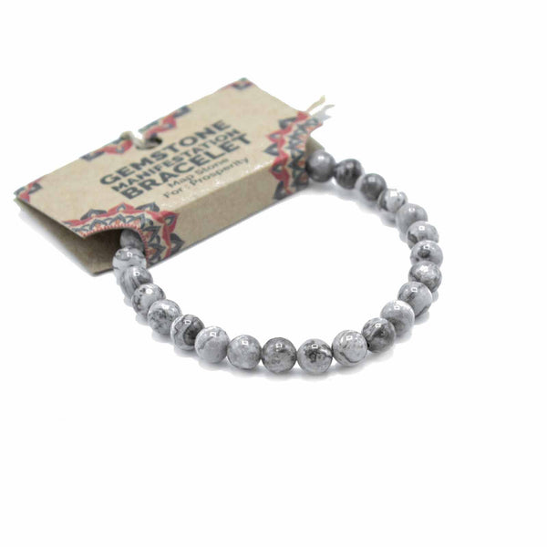 Map Stone Jasper Manifestation Bracelet - Prosperity
