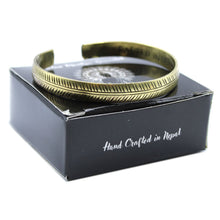 Slim Brass Tibetan Tribal Leaf Bracelet