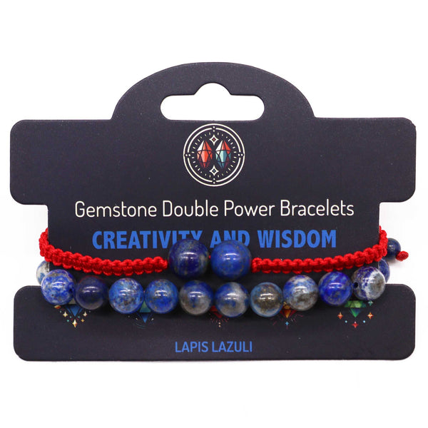 Lapis Lazuli Gemstone Double Power Bracelet